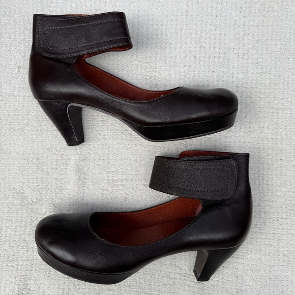 Elegant Brown Leather Sachelle Women's Shoes 11 - Picture 3 of 6